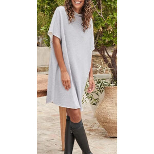 New Frank and Eileen Light Gray Mini Ella Triple Fleece Dress M-L